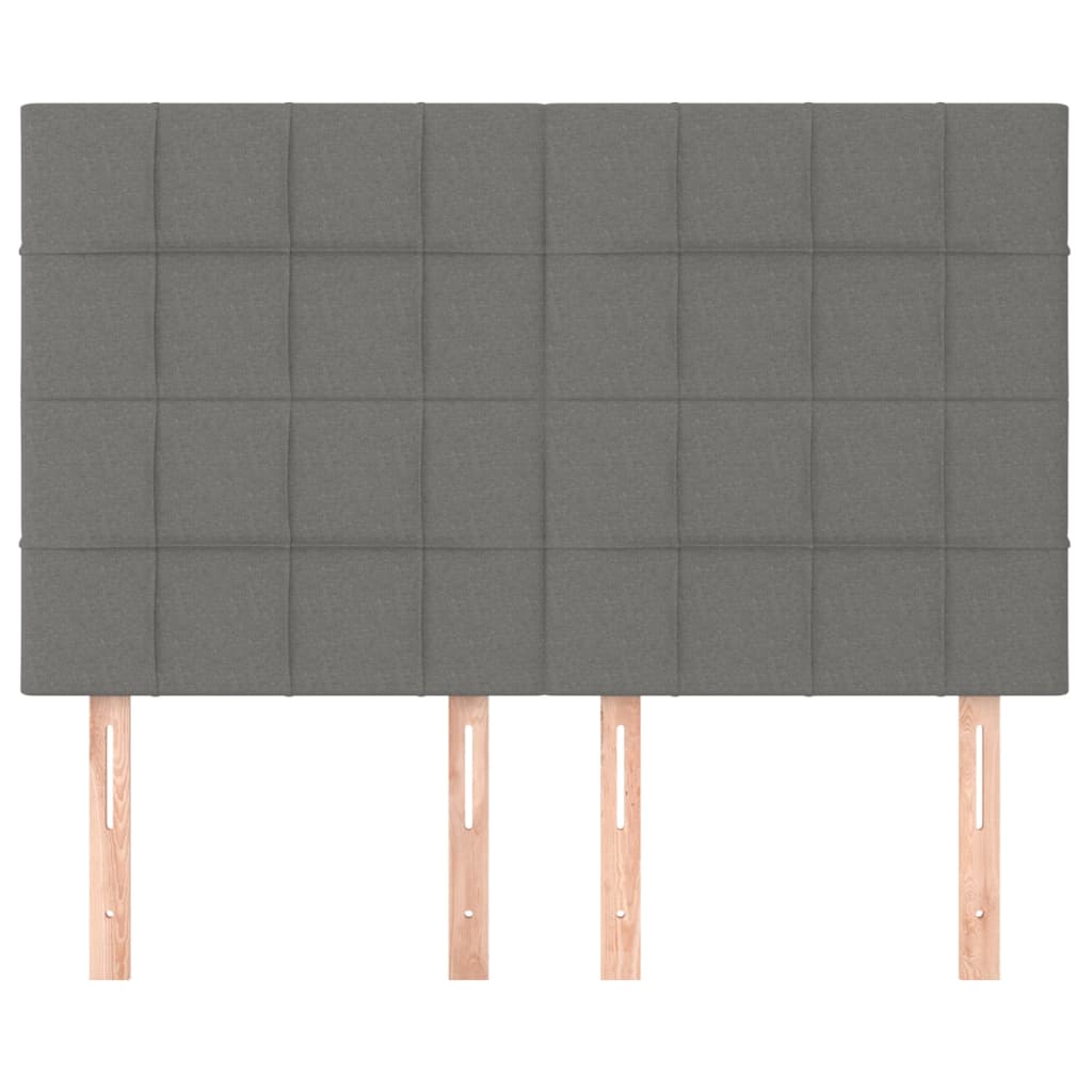 vidaXL Zagłówek ciemnoszary 144x5x118/128 cm materiał