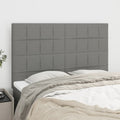 vidaXL Zagłówek ciemnoszary 144x5x118/128 cm materiał