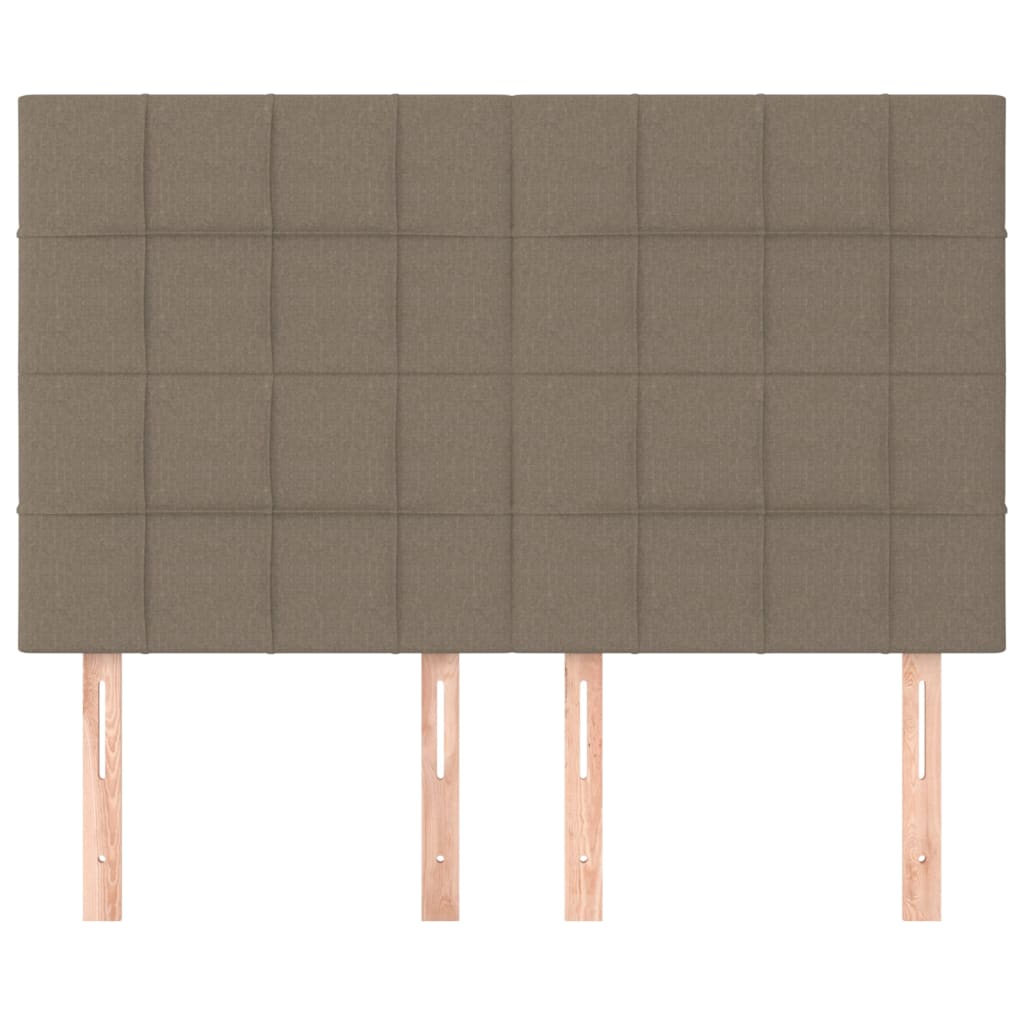 vidaXL Zagłówek taupe 144x5x118/128 cm materiał
