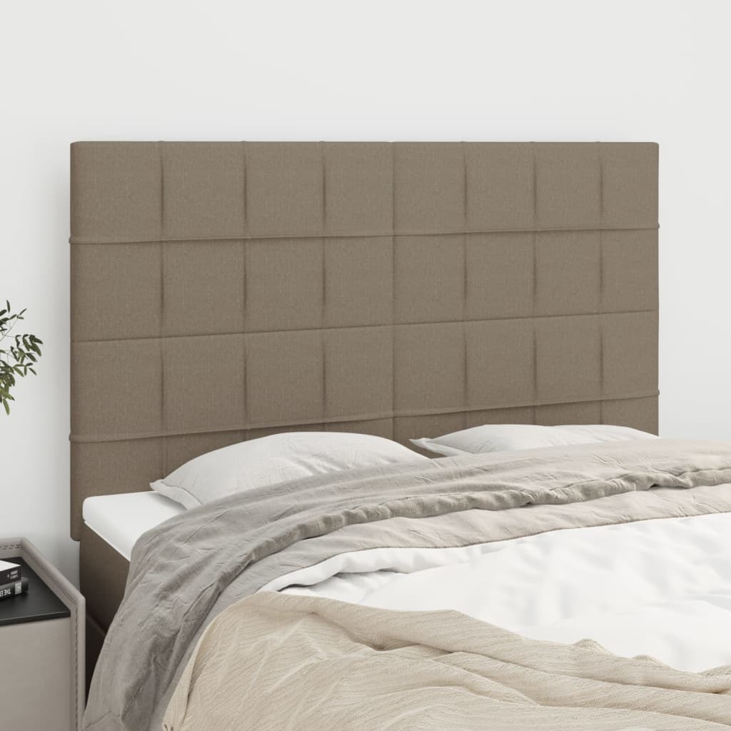 vidaXL Zagłówek taupe 144x5x118/128 cm materiał