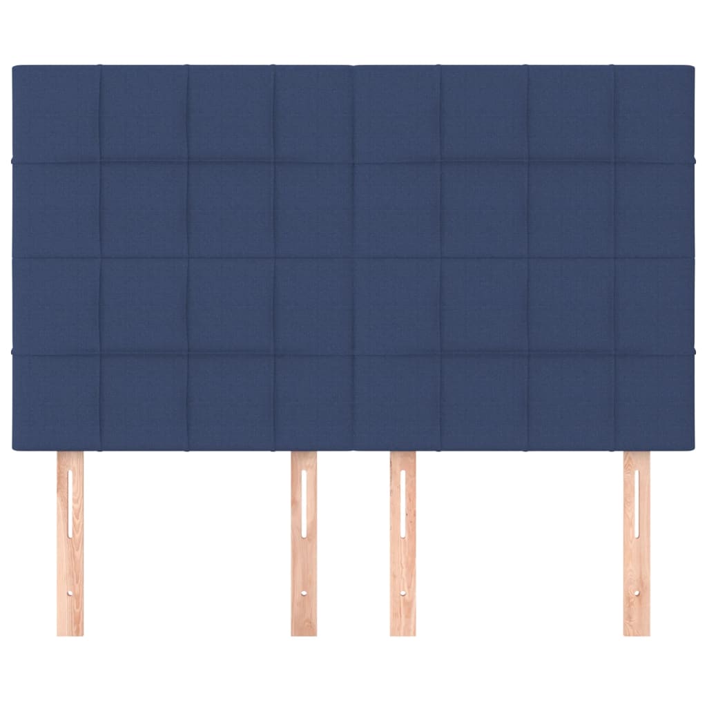 vidaXL Zagłówek niebieski 144x5x118/128 cm tkanina