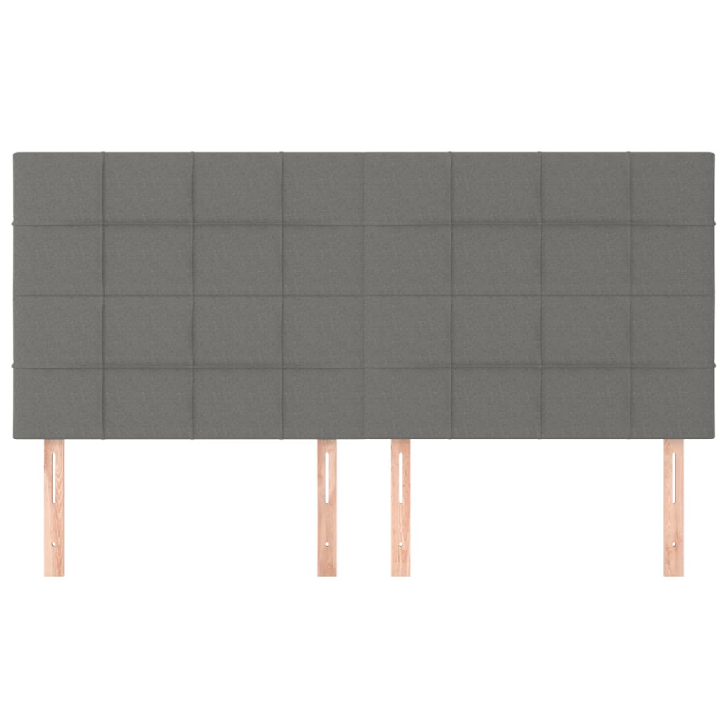 vidaXL Zagłówek ciemnoszary 160x5x118/128 cm materiał