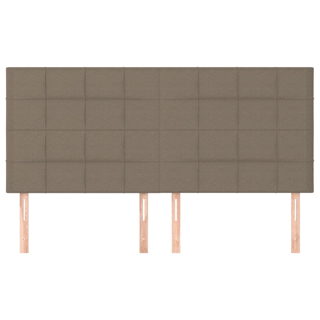 vidaXL Zagłówek taupe 160x5x118/128 cm materiał