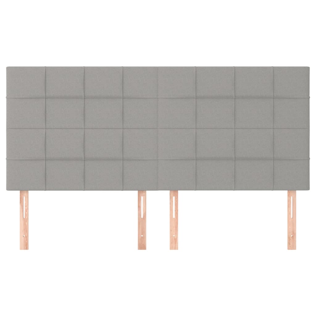 vidaXL Zagłówek jasnoszary 180x5x118/128 cm tkanina