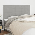 vidaXL Zagłówek jasnoszary 180x5x118/128 cm tkanina