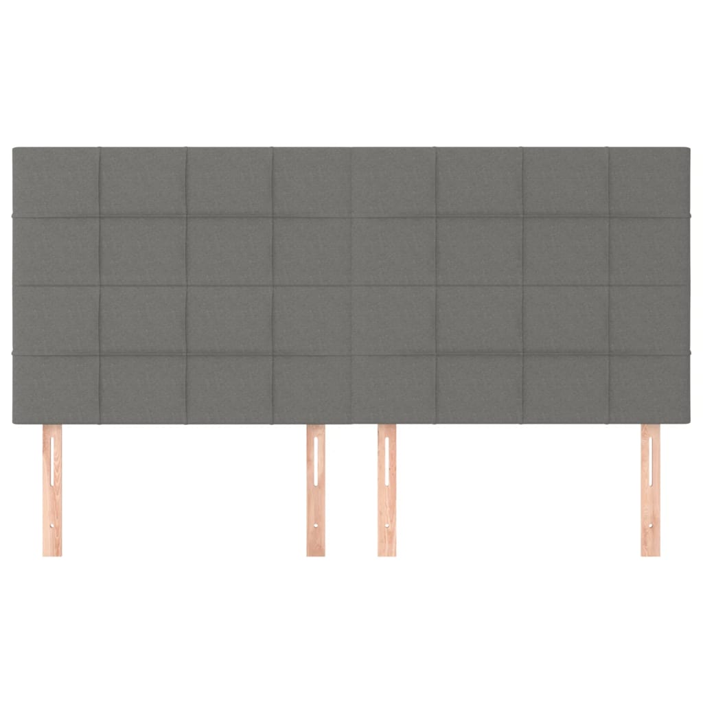 vidaXL Zagłówek ciemnoszary 180x5x118/128 cm materiał