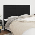 vidaXL Zagłówek czarny 180x5x118/128 cm tkanina