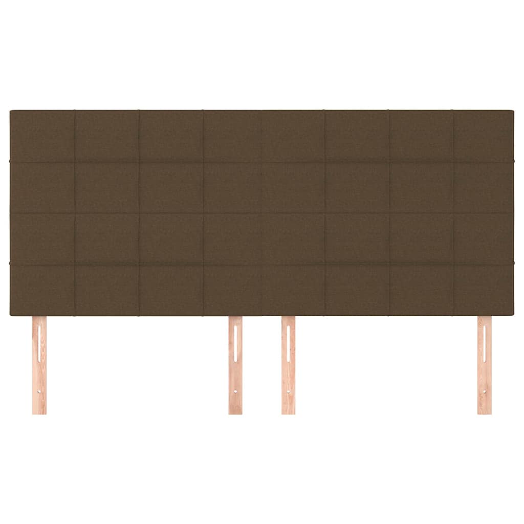 vidaXL Zagłówek ciemnobrązowy 180x5x118/128 cm tkanina