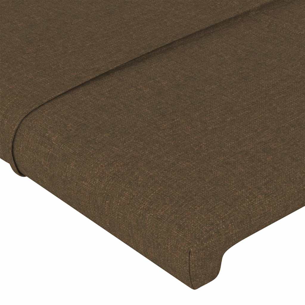 vidaXL Zagłówek ciemnobrązowy 180x5x118/128 cm tkanina