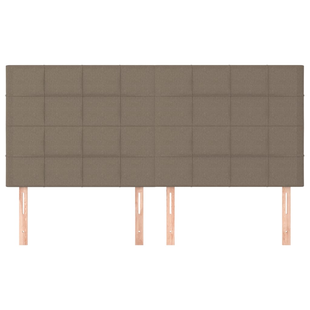 vidaXL Zagłówek taupe 180x5x118/128 cm materiał
