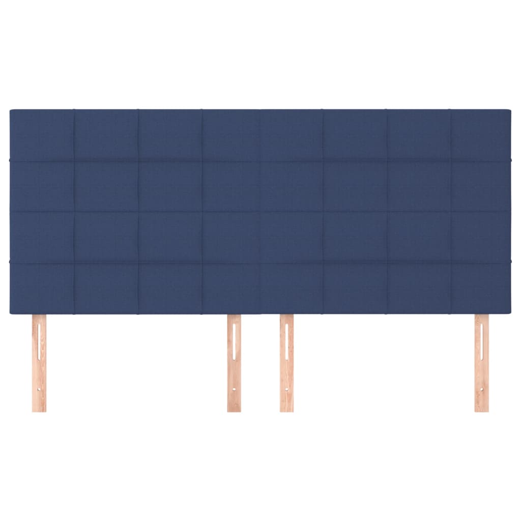 vidaXL Zagłówek niebieski 180x5x118/128 cm tkanina
