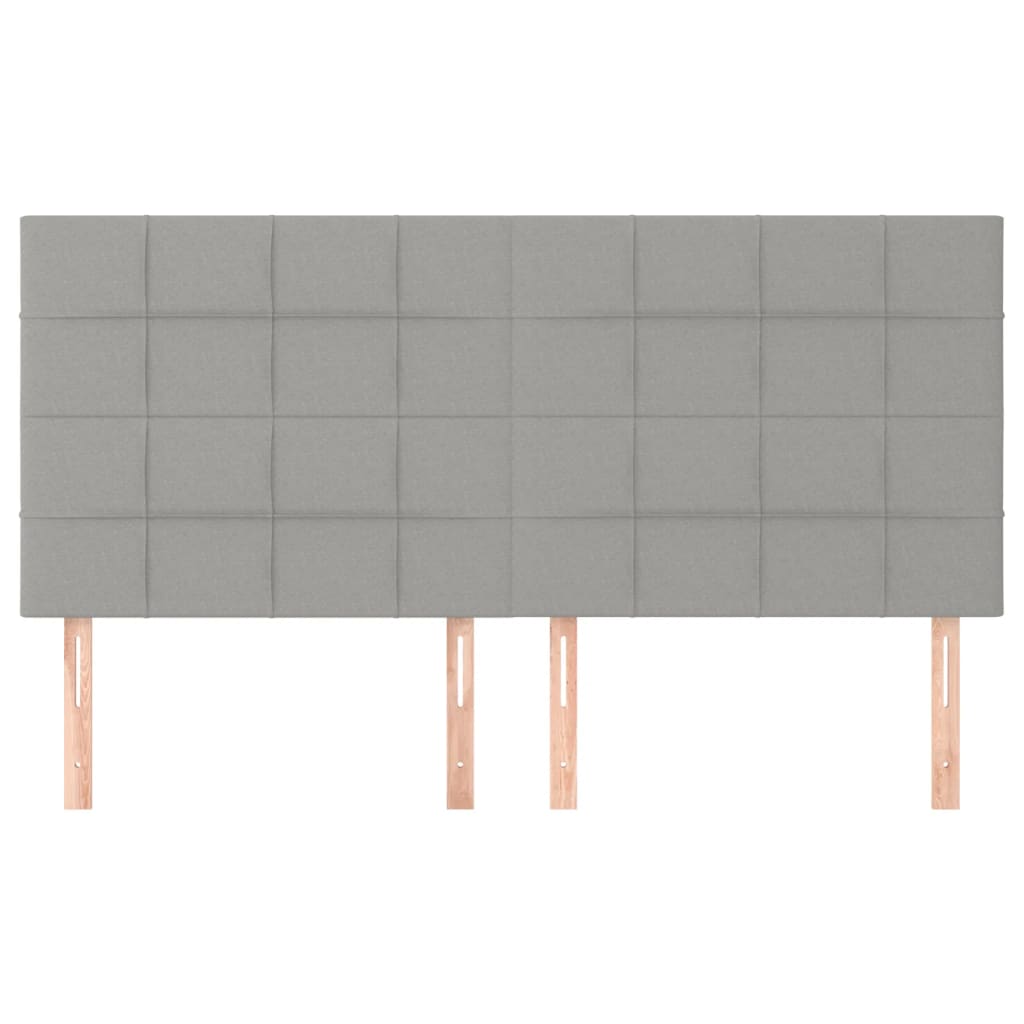 vidaXL Zagłówek jasnoszary 200x5x118/128 cm tkanina