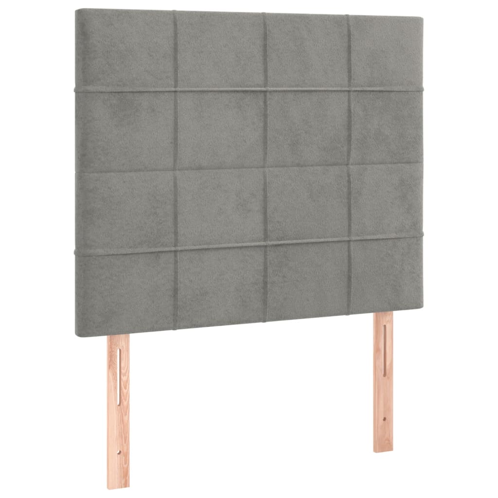 vidaXL Zagłówek jasnoszary 80x5x118/128 cm aksamit