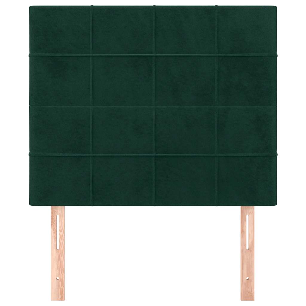 vidaXL Zagłówek ciemnozielony 80x5x118/128 cm aksamit