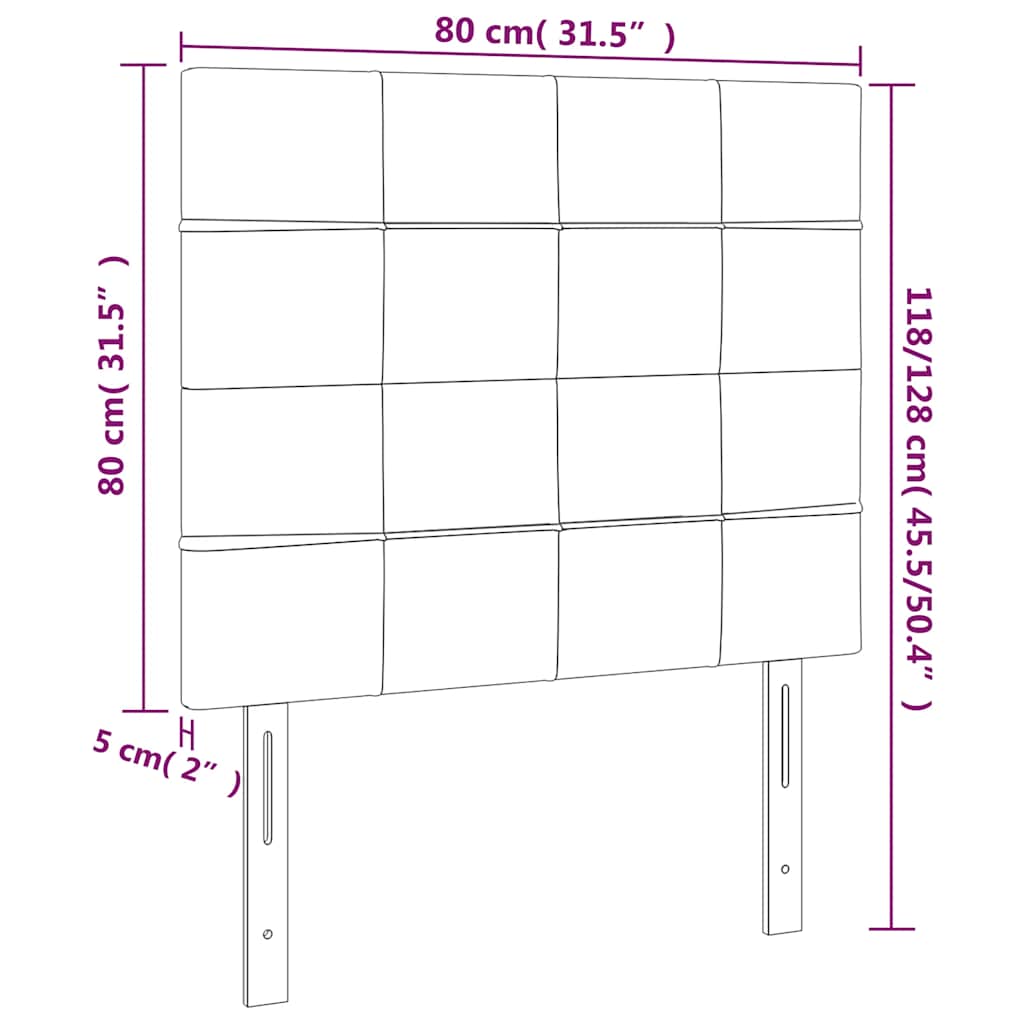 vidaXL Zagłówek ciemnozielony 80x5x118/128 cm aksamit