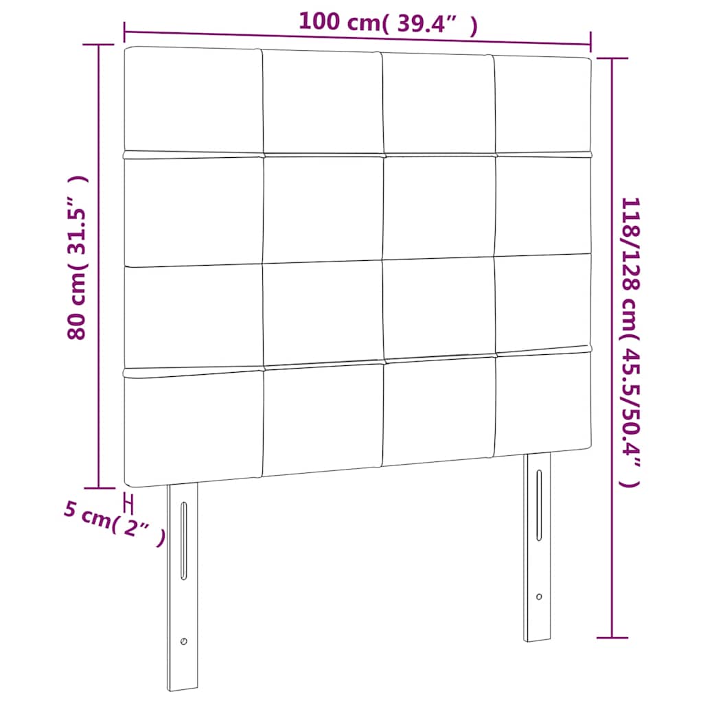 vidaXL Zagłówek ciemnozielony 100x5x118/128 cm aksamit