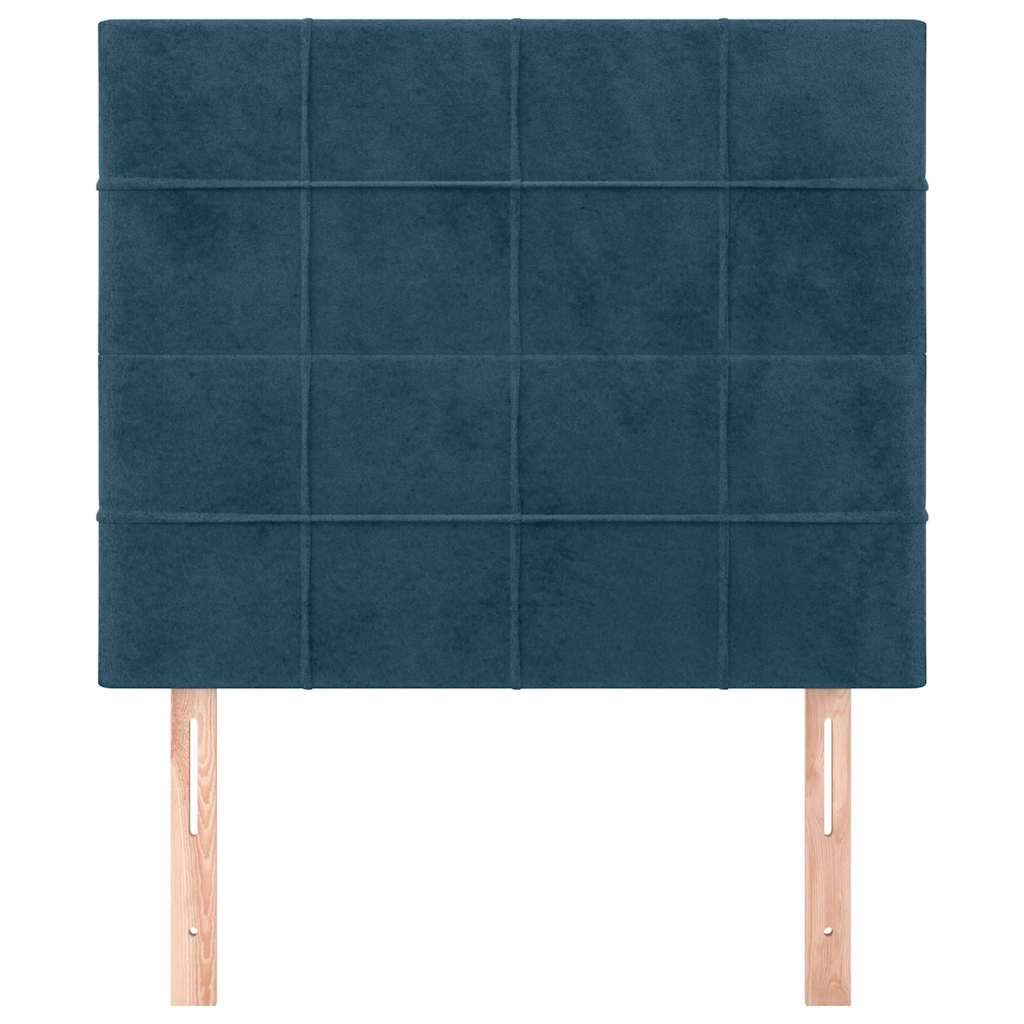 vidaXL Zagłówek granatowy 100x5x118/128 cm aksamit