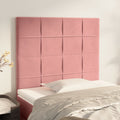vidaXL Zagłówek różowy 100x5x118/128 cm aksamit