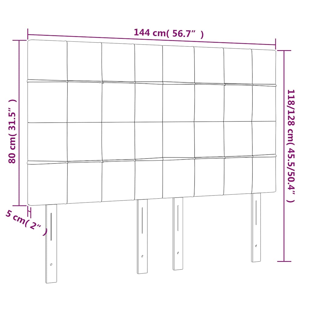 vidaXL Zagłówek ciemnozielony 144x5x118/128 cm aksamit