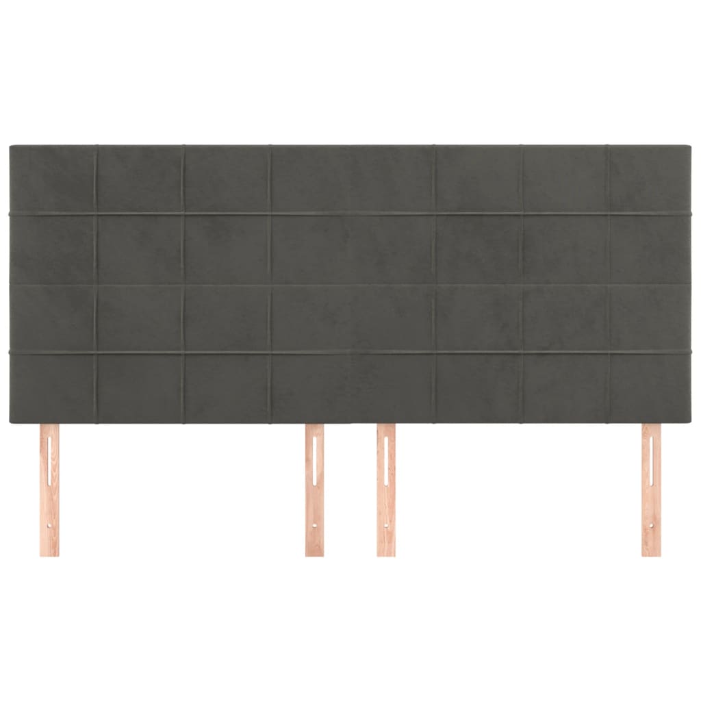 vidaXL Zagłówek ciemnoszary 180x5x118/128 cm aksamit
