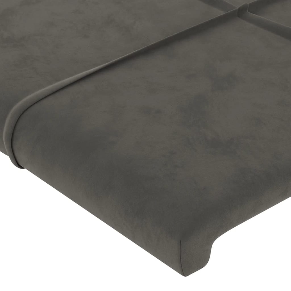 vidaXL Zagłówek ciemnoszary 180x5x118/128 cm aksamit