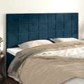 vidaXL Zagłówek granatowy 180x5x118/128 cm aksamit