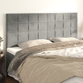 vidaXL Zagłówek jasnoszary 200x5x118/128 cm aksamit