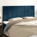vidaXL Zagłówek granatowy 200x5x118/128 cm aksamit