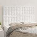 vidaXL Zagłówek biały 144x5x118/128 cm skóra ekologiczna