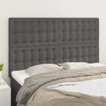vidaXL Zagłówek szary 144x5x118/128 cm skóra ekologiczna