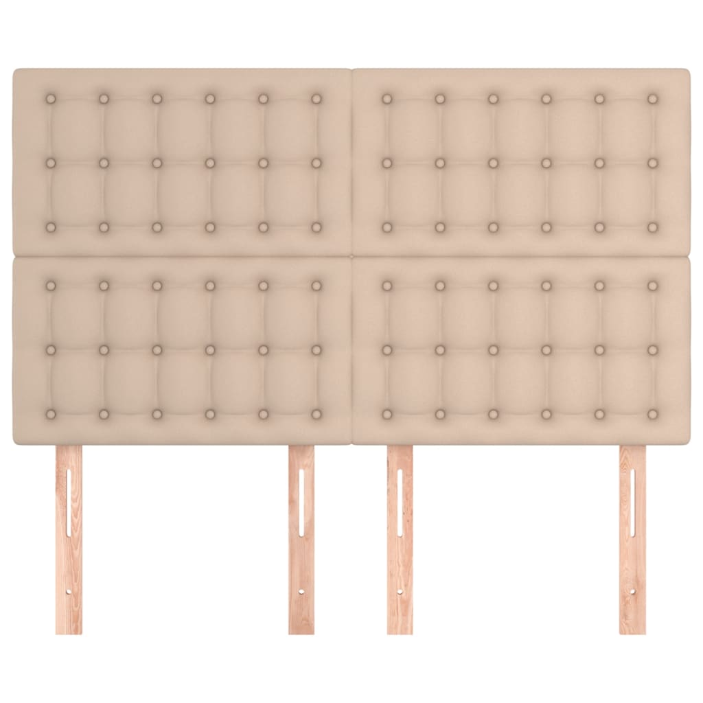 vidaXL Zagłówek cappuccino 144x5x118/128 cm skóra ekologiczna