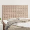 vidaXL Zagłówek cappuccino 144x5x118/128 cm skóra ekologiczna