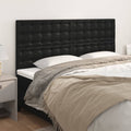vidaXL Zagłówek czarny 160x5x118/128 cm skóra ekologiczna
