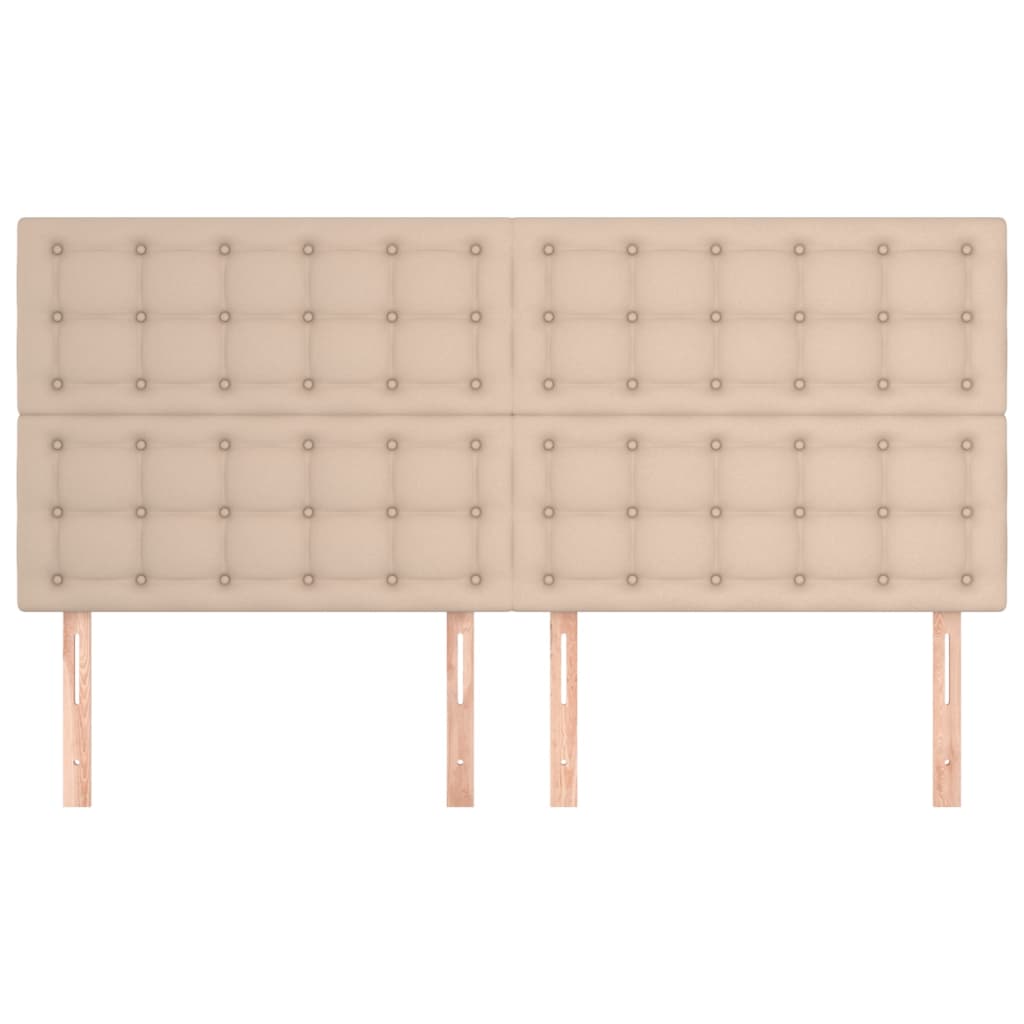 vidaXL Zagłówek cappuccino 160x5x118/128 cm skóra ekologiczna