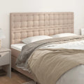 vidaXL Zagłówek cappuccino 160x5x118/128 cm skóra ekologiczna
