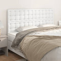vidaXL Zagłówek biały 180x5x118/128 cm skóra ekologiczna