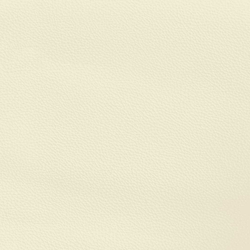 vidaXL Zagłówek kremowy 200x5x118/128 cm skóra ekologiczna