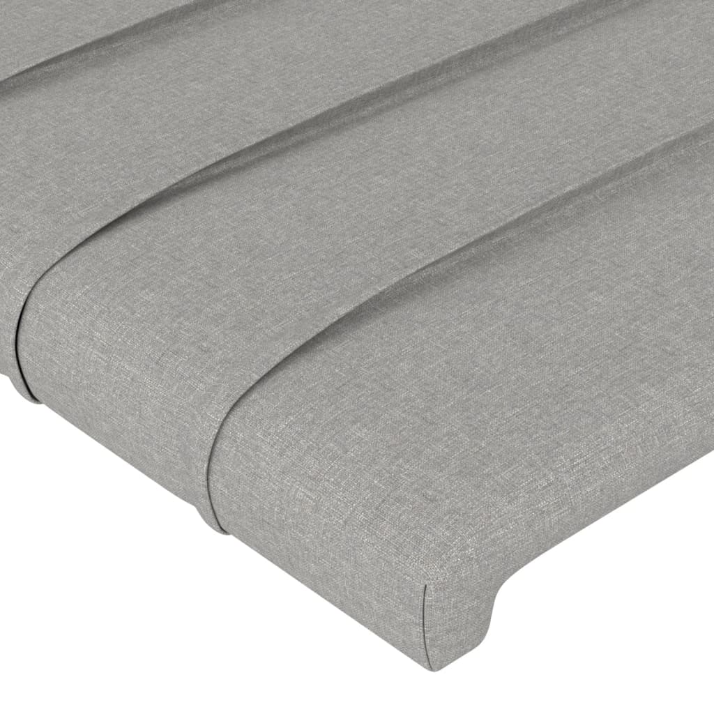 vidaXL Zagłówek jasnoszary 80x5x118/128 cm tkanina
