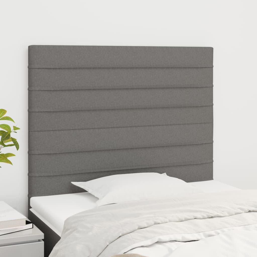 vidaXL Zagłówek ciemnoszary 80x5x118/128 cm tkanina