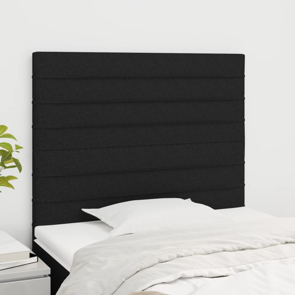 vidaXL Zagłówek czarny 80x5x118/128 cm tkanina