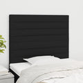 vidaXL Zagłówek czarny 80x5x118/128 cm tkanina