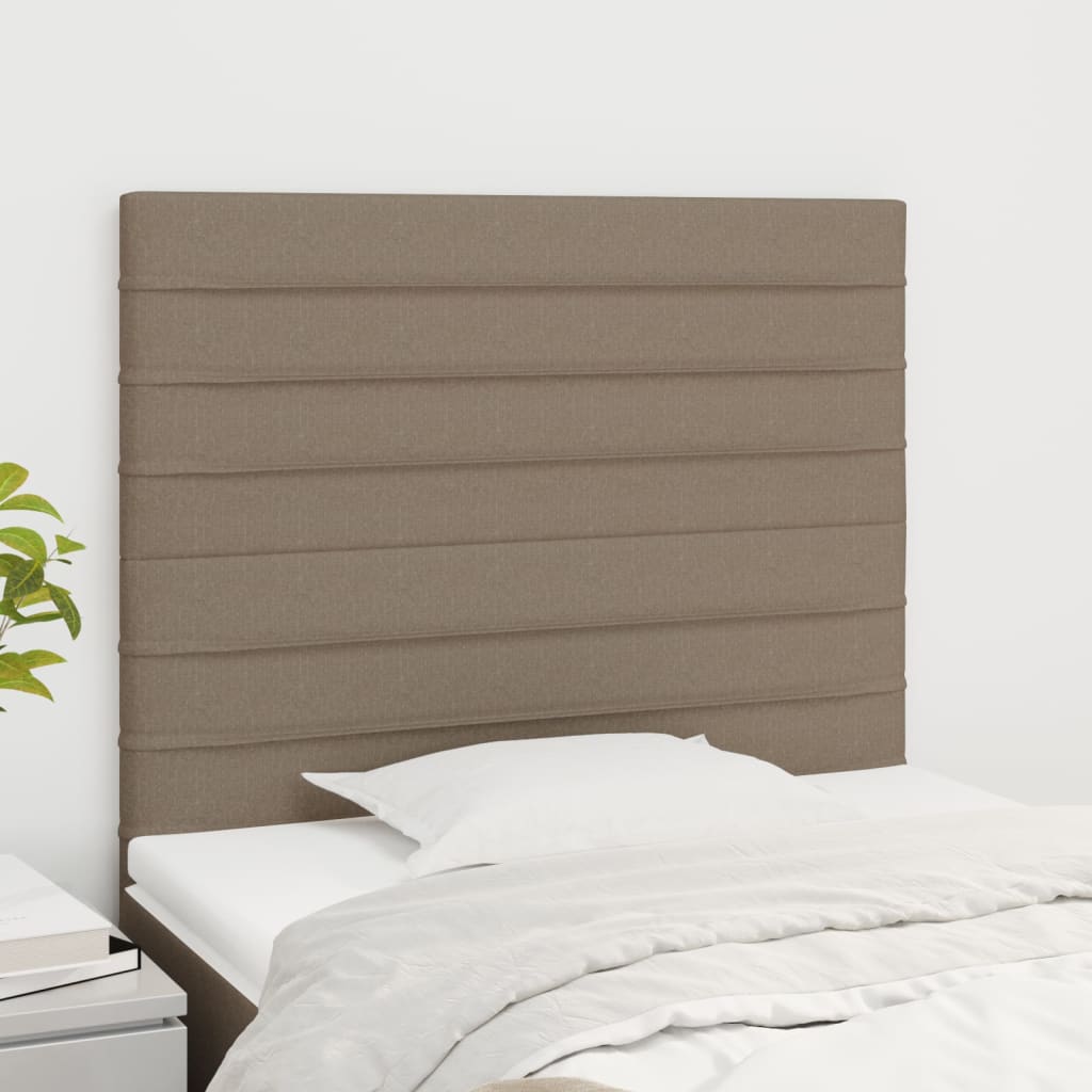 vidaXL Zagłówek taupe 80x5x118/128 cm tkanina