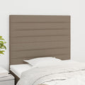 vidaXL Zagłówek taupe 80x5x118/128 cm tkanina