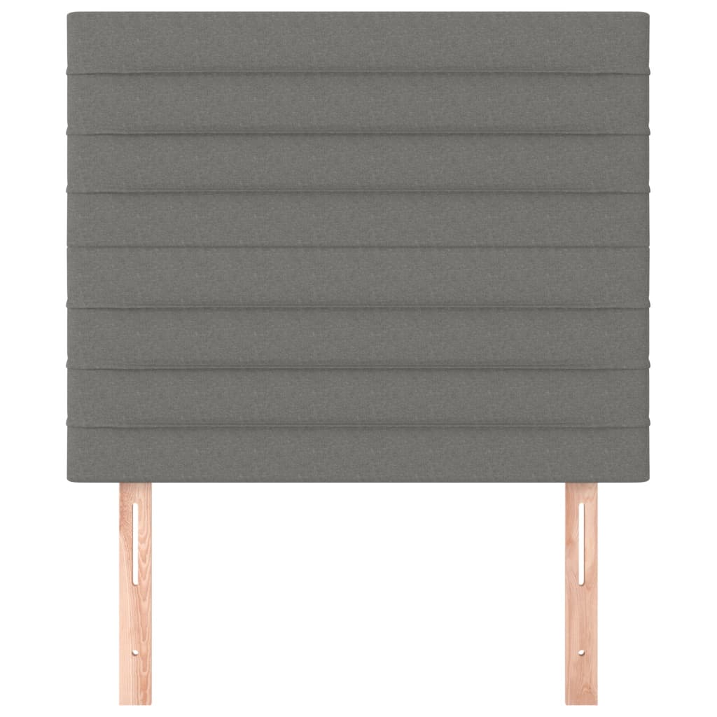 vidaXL Zagłówek ciemnoszary 90x5x118/128 cm tkanina