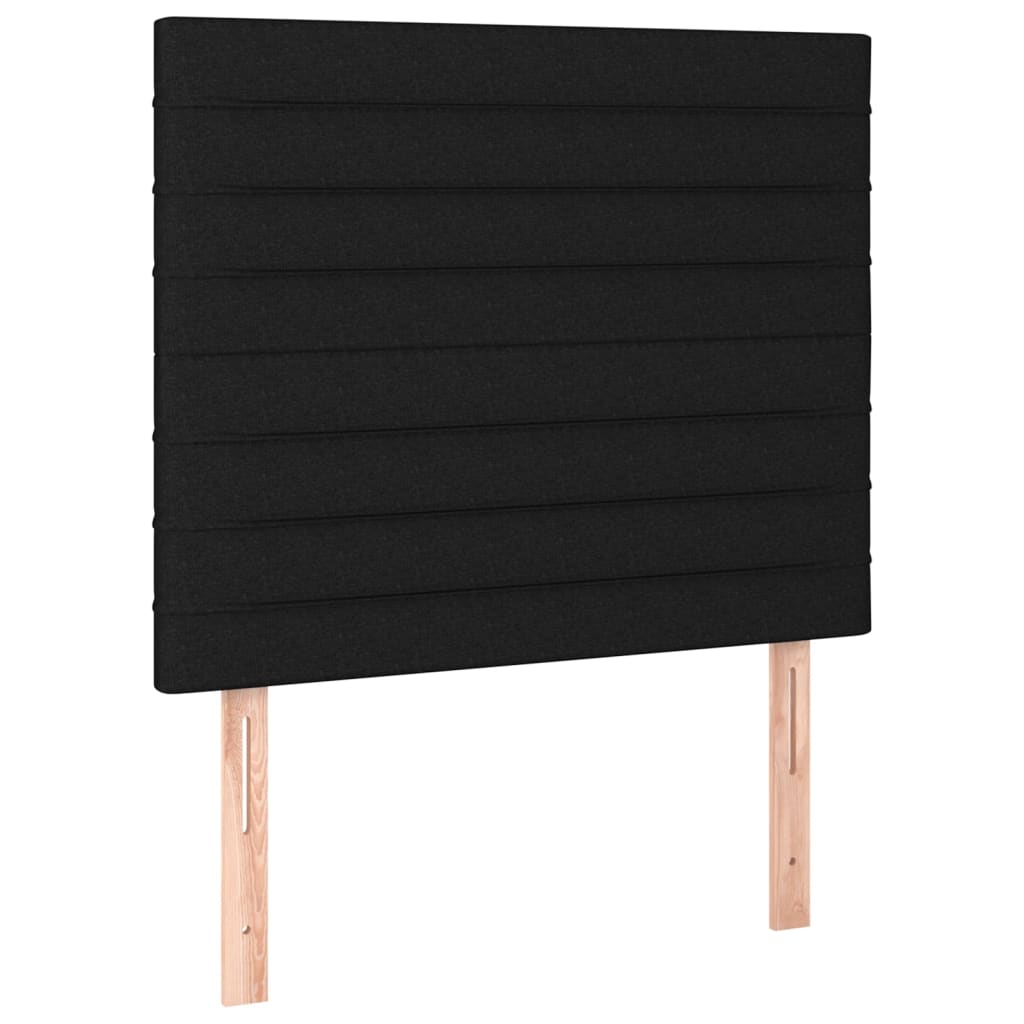 vidaXL Zagłówek czarny 90x5x118/128 cm tkanina
