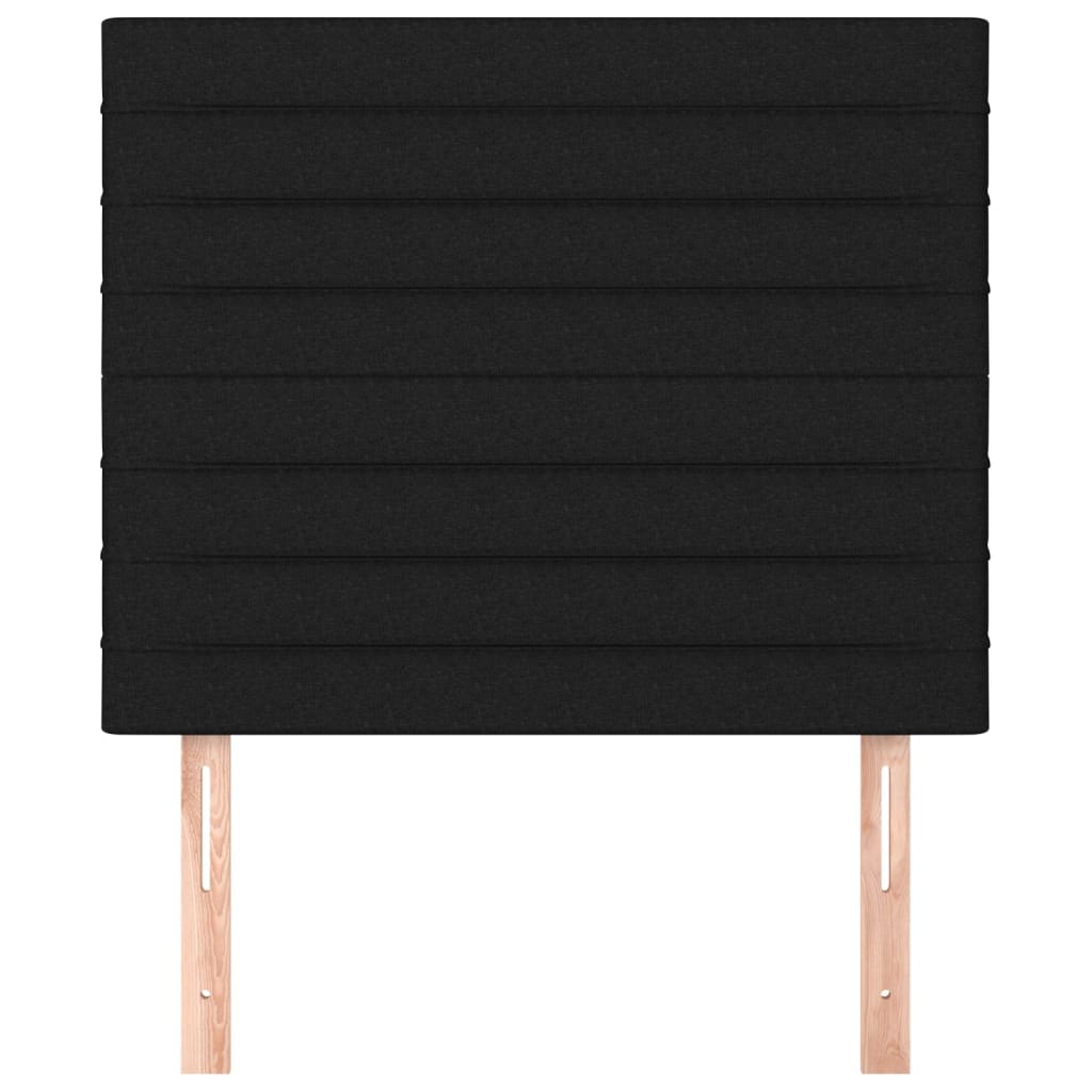 vidaXL Zagłówek czarny 90x5x118/128 cm tkanina