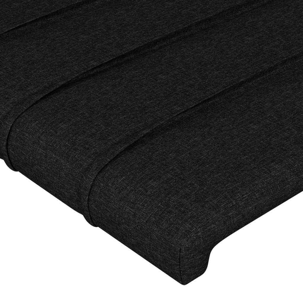 vidaXL Zagłówek czarny 90x5x118/128 cm tkanina