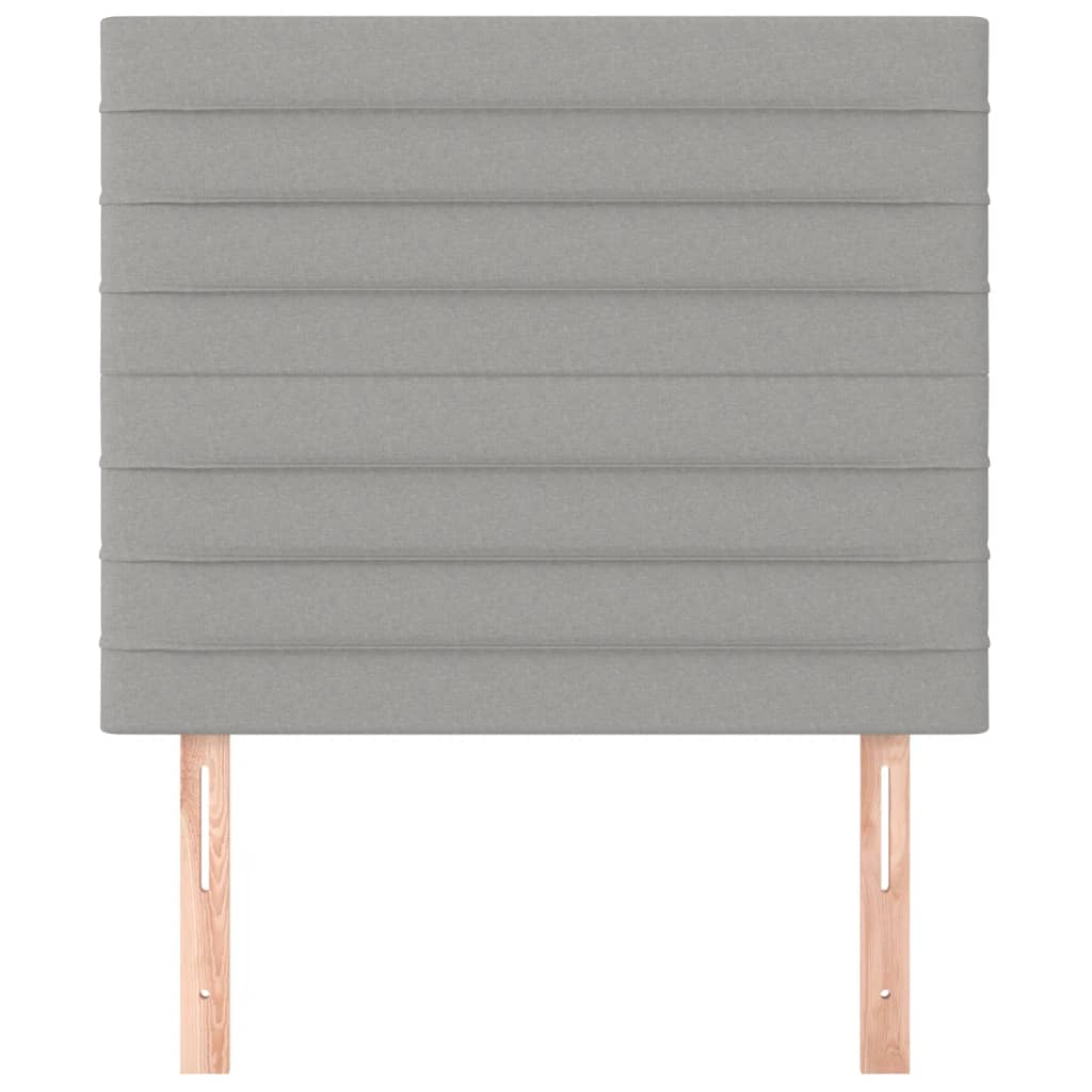 vidaXL Zagłówek jasnoszary 100x5x118/128 cm tkanina