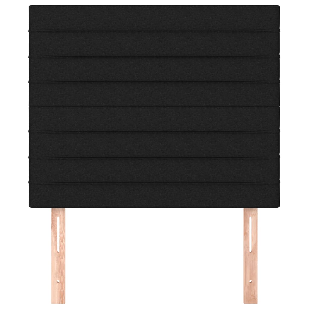 vidaXL Zagłówek czarny 100x5x118/128 cm tkanina