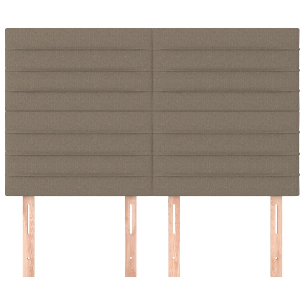 vidaXL Zagłówek taupe 144x5x118/128 cm materiał